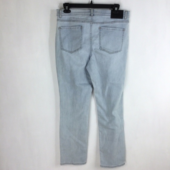 DKNY Solid Straight Leg Jeans Denim Light Blue - Picture 3 of 7